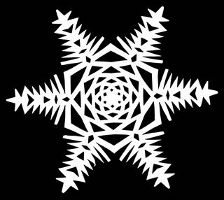 Snowflake On Black Paper