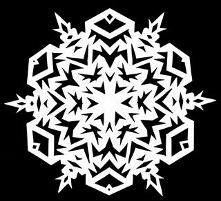 Snowflake On Black Paper