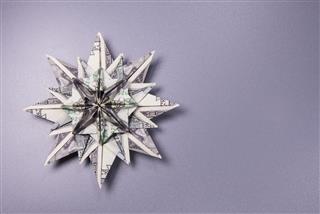 Money Origami Snowflake