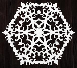 Snowflake Cut Out Of Paper