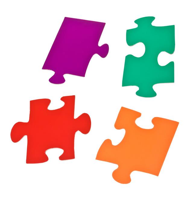 Separated Jigsaw Puzzle Pieces