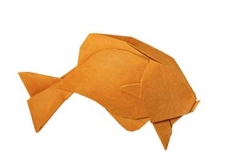 Origami Golden Vintage Fish