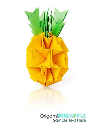 Origami Yellow Pin
