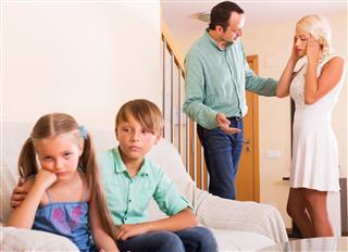 Unhappy Siblings And Quarrel Parents