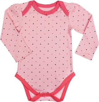 Pink Romper With A Heart Pattern