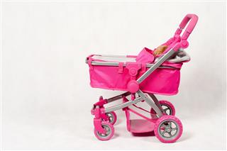 Pink Baby Stroller For Play