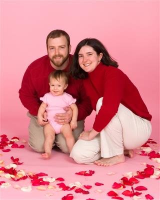 Family Valentines Day Portrait