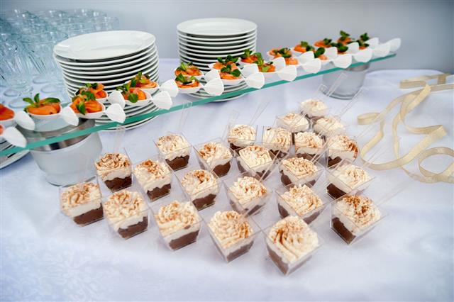 Served Festive Candy Bar Table