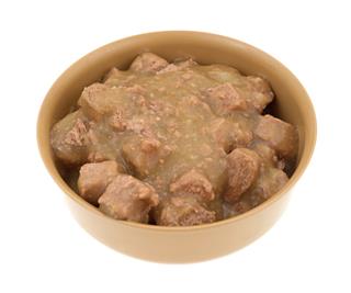 Chicken Chunk Dog Food In Bowl