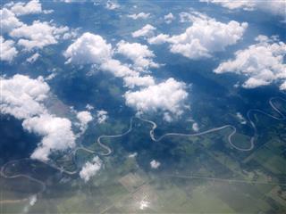 Meandering River Aerial View