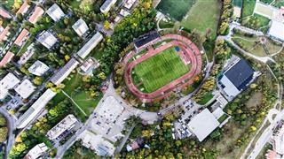 Aerial View Of Football Stadium
