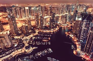 Dubai Marina Aerial View