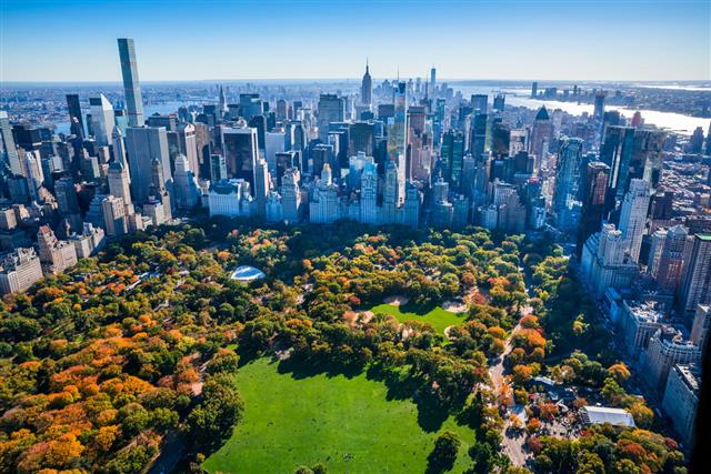 New York City Central Park Aerial View