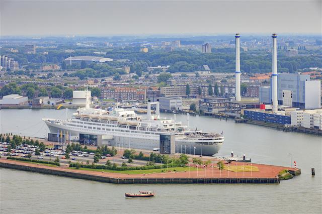 Aerial View Ss Rotterdam Cruise Ship