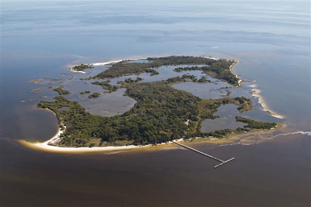 Aerial View Of Atsena Otie Key Florida