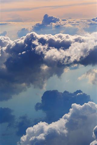 White Clouds Aerial View Natural Background
