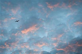 View Of Airplane In Clouds