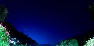 Blue Dark Night Sky With Many Stars
