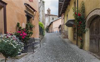 Street In Monforte Dalba Piedmont