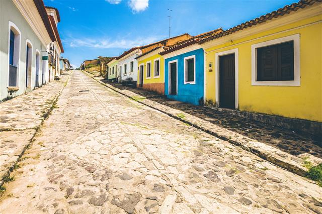 Colorful Buildings In Row Brazil