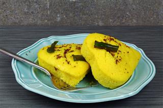 Plate Of Lentil Dhokla