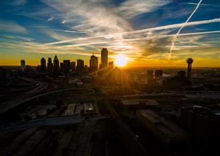 Downtown Dallas Texas At Sunrise