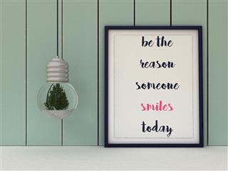 Inspirational motivational quote. Be the Reason Someone Smiles Today