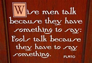Sign With Quote From Plato