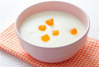 Milk Creamy Semolina In Bowl
