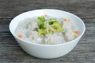 Traditional Porridge Rice With Pork
