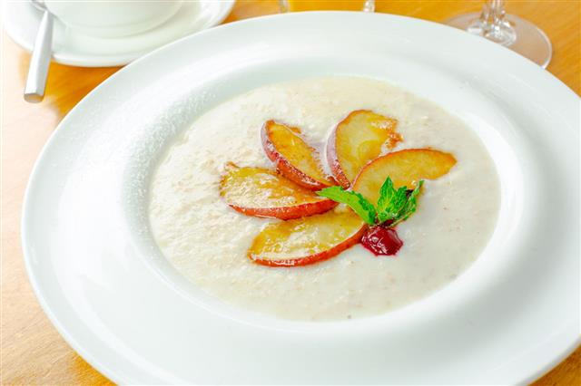 Oatmeal Porridge In Bowl