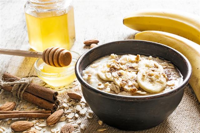 Healthy Homemade Oatmeal With Banana