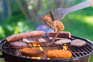 Grilled Meat On Barbecue