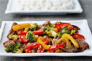 Pepper Broccoli Beef Stir Fry