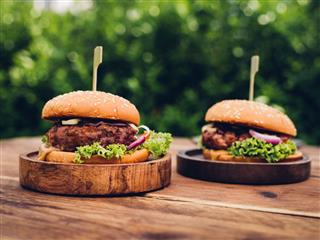 Two Delicious Gourmet Beef Burgers