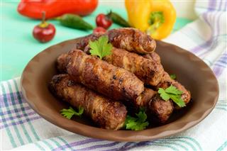 Juicy Grilled Rolls Of Minced Meat