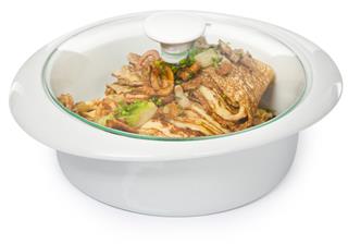 Covered Casserole Dish With Food