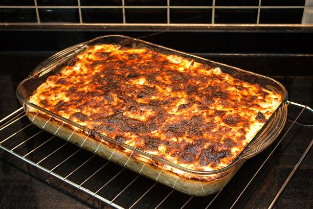 Baked Pasta Bake With Melted Cheese