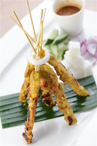 Barbecued Chicken Satay