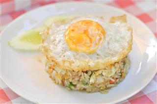 Fried Rice With Egg And Cucumber