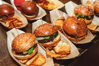 Mini Burgers And Chips