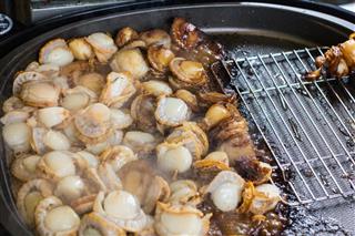 Frying Seafood In Pan