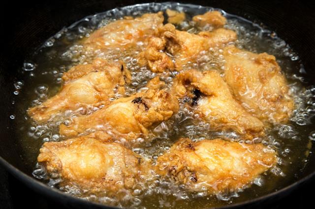 Chicken Wing Deep Fried On Hot Oil