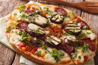 Pizza With Grilled Eggplant