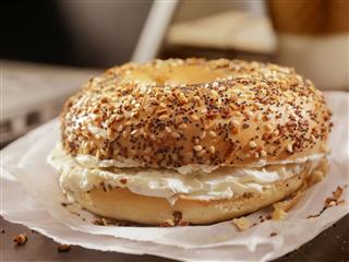 Toasted Bagel With Cream Cheese
