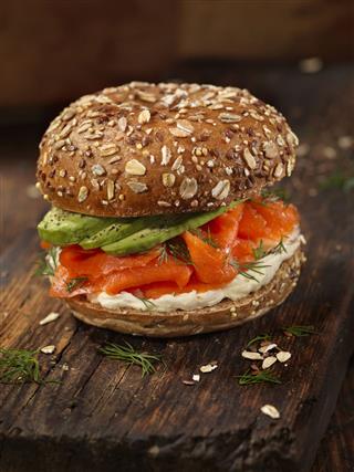 Smoked Salmon Bagel With Cream Cheese