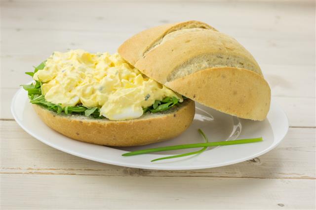 White Sandwich With Egg
