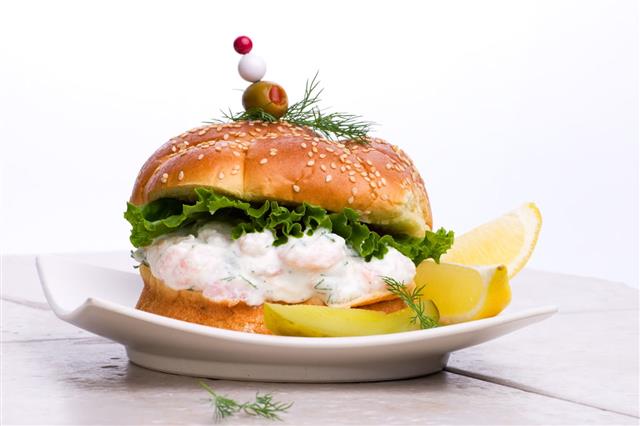 Shrimps Salad Sandwich