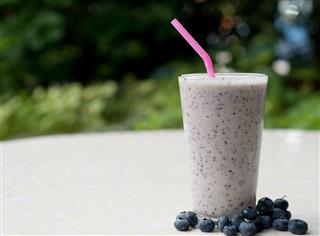 Blueberry Smoothie Outside