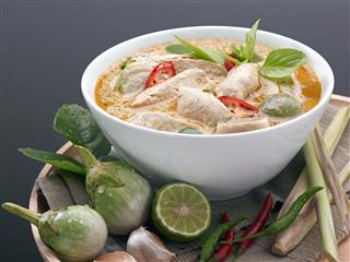 Traditional Thai Red Curry Soup
